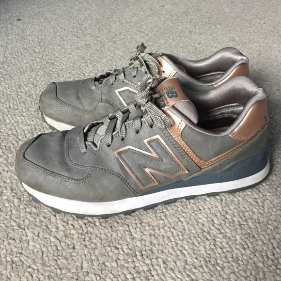 new balance grey and rose